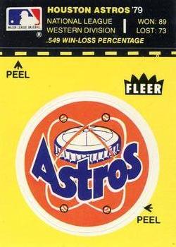1980 Fleer Baseball Stickers #NNO Houston Astros Logo Front