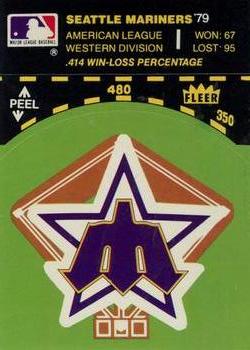 1980 Fleer Baseball Stickers #NNO Seattle Mariners Baseball Diamond Front
