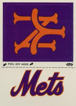 1980 Fleer Baseball Stickers #NNO New York Mets Monogram Front