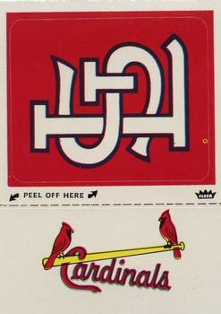 1980 Fleer Baseball Stickers #NNO St. Louis Cardinals Monogram Front