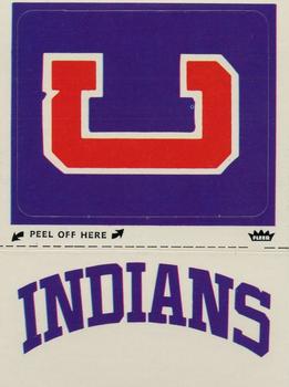 1980 Fleer Baseball Stickers #NNO Cleveland Indians Monogram Front