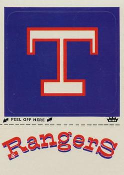 1980 Fleer Baseball Stickers #NNO Texas Rangers Monogram Front