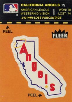 1980 Fleer Baseball Stickers #NNO California Angels Logo Front