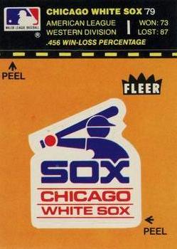 1980 Fleer Baseball Stickers #NNO Chicago White Sox Logo Front
