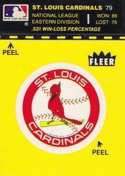 1980 Fleer Baseball Stickers #NNO St. Louis Cardinals Logo Front