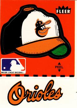 1980 Fleer Baseball Stickers #NNO Baltimore Orioles Cap (Red) Front