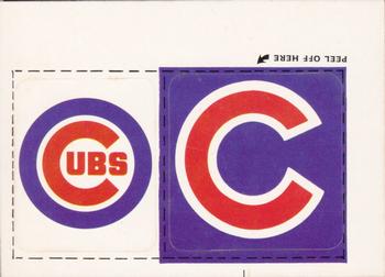 1980 Fleer Baseball Stickers #NNO Chicago Cubs Monogram Front
