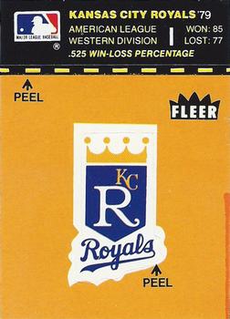 1980 Fleer Baseball Stickers #NNO Kansas City Royals Logo Front