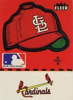 1980 Fleer Baseball Stickers #NNO St. Louis Cardinals Cap Front