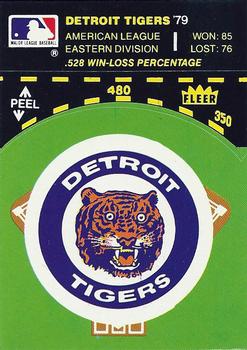 1980 Fleer Baseball Stickers #NNO Detroit Tigers Baseball Diamond Front