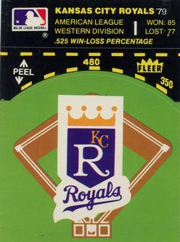 1980 Fleer Baseball Stickers #NNO Kansas City Royals Baseball Diamond Front