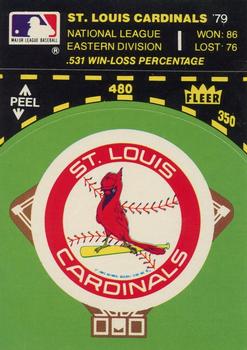 1980 Fleer Baseball Stickers #NNO St. Louis Cardinals Baseball Diamond Front