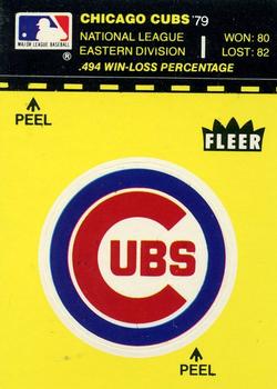 1980 Fleer Baseball Stickers #NNO Chicago Cubs Logo Front
