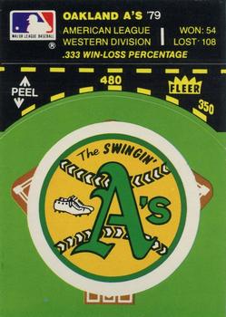 1980 Fleer Baseball Stickers #NNO Oakland A's Baseball Diamond Front