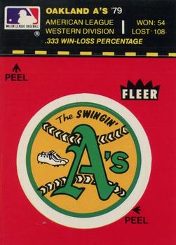1980 Fleer Baseball Stickers #NNO Oakland A's Logo Front