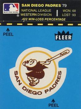 1980 Fleer Baseball Stickers #NNO San Diego Padres Logo Front