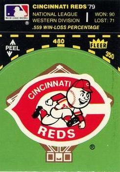 1980 Fleer Baseball Stickers #NNO Cincinnati Reds Baseball Diamond Front