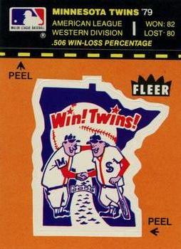 1980 Fleer Baseball Stickers #NNO Minnesota Twins Logo Front