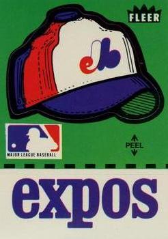1980 Fleer Baseball Stickers #NNO Montreal Expos Cap Front