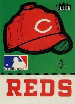 1980 Fleer Baseball Stickers #NNO Cincinnati Reds Cap Front