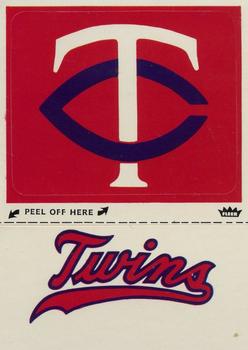 1980 Fleer Baseball Stickers #NNO Minnesota Twins Monogram Front