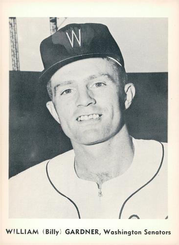 1960 Jay Publishing Washington Senators Set A #NNO William (Billy) Gardner Front