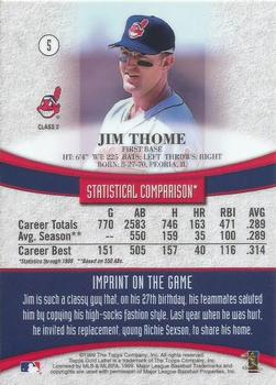 1999 Topps Gold Label - Class 2 #5 Jim Thome Back