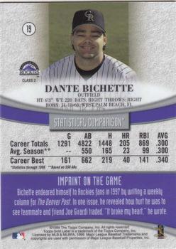1999 Topps Gold Label - Class 2 #19 Dante Bichette Back