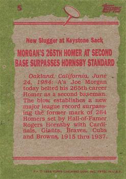 1985 Topps #5 Joe Morgan Back