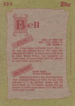 1985 Topps #131 Gus Bell / Buddy Bell Back