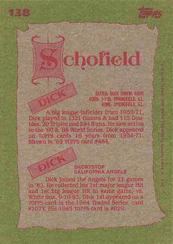 1985 Topps #138 Dick Schofield / Dick Schofield Back