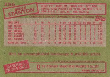1985 Topps #256 Mike Stanton Back