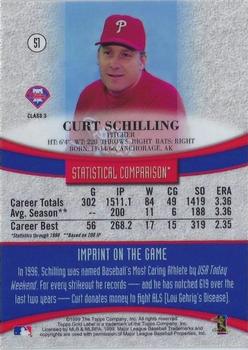 1999 Topps Gold Label - Class 3 #51 Curt Schilling Back