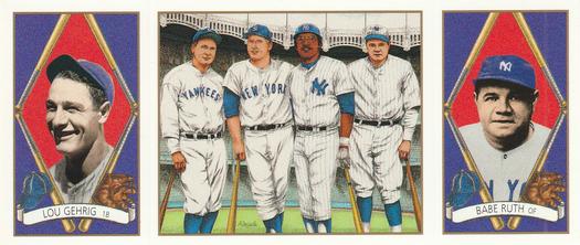 1993 Upper Deck All-Time Heroes #133 Lou Gehrig / Mickey Mantle / Reggie Jackson / Babe Ruth Front