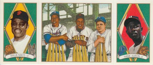 1993 Upper Deck All-Time Heroes #150 Willie Mays / Hank Aaron / Babe Ruth Front