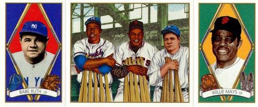 1993 Upper Deck All-Time Heroes #151 Babe Ruth / Willie Mays / Hank Aaron Front