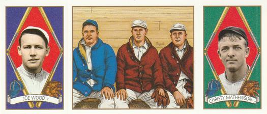 1993 Upper Deck All-Time Heroes #155 Joe Wood / Christy Mathewson / Cy Young Front
