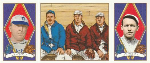 1993 Upper Deck All-Time Heroes #157 Cy Young / Joe Wood / Christy Mathewson Front