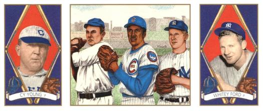 1993 Upper Deck All-Time Heroes #158 Cy Young / Ferguson Jenkins / Whitey Ford Front