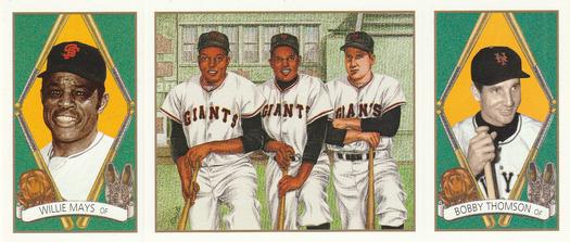 1993 Upper Deck All-Time Heroes #164 Willie Mays / Monte Irvin / Bobby Thomson Front