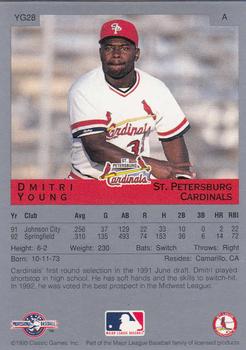 1993 Classic Best - Young Guns #YG28 Dmitri Young Back