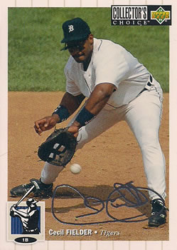 1994 Collector's Choice - Silver Signature #100 Cecil Fielder Front