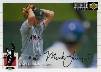 1994 Collector's Choice - Silver Signature #169 Mark Langston Front