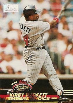 1993 Stadium Club - First Day Production #597 Kirby Puckett Front