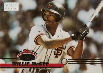 1993 Stadium Club - First Day Production #91 Willie McGee Front