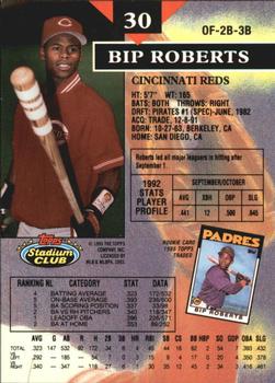 1993 Stadium Club - Members Only #30 Bip Roberts Back