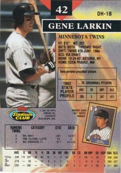 1993 Stadium Club - Members Only #42 Gene Larkin Back