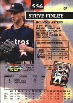 1993 Stadium Club - Members Only #556 Steve Finley Back
