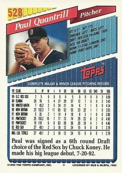 1993 Topps - Gold #528 Paul Quantrill Back
