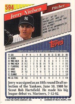 1993 Topps - Gold #594 Jerry Nielsen Back